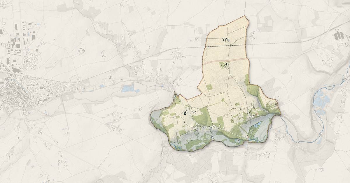 Portrait cartographique de Courteilles : relief, eau, forêts, bâti et voies, calculés à partir des données de l'IGN