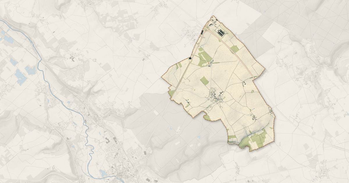 Portrait cartographique de Douains : relief, eau, forêts, bâti et voies, calculés à partir des données de l'IGN