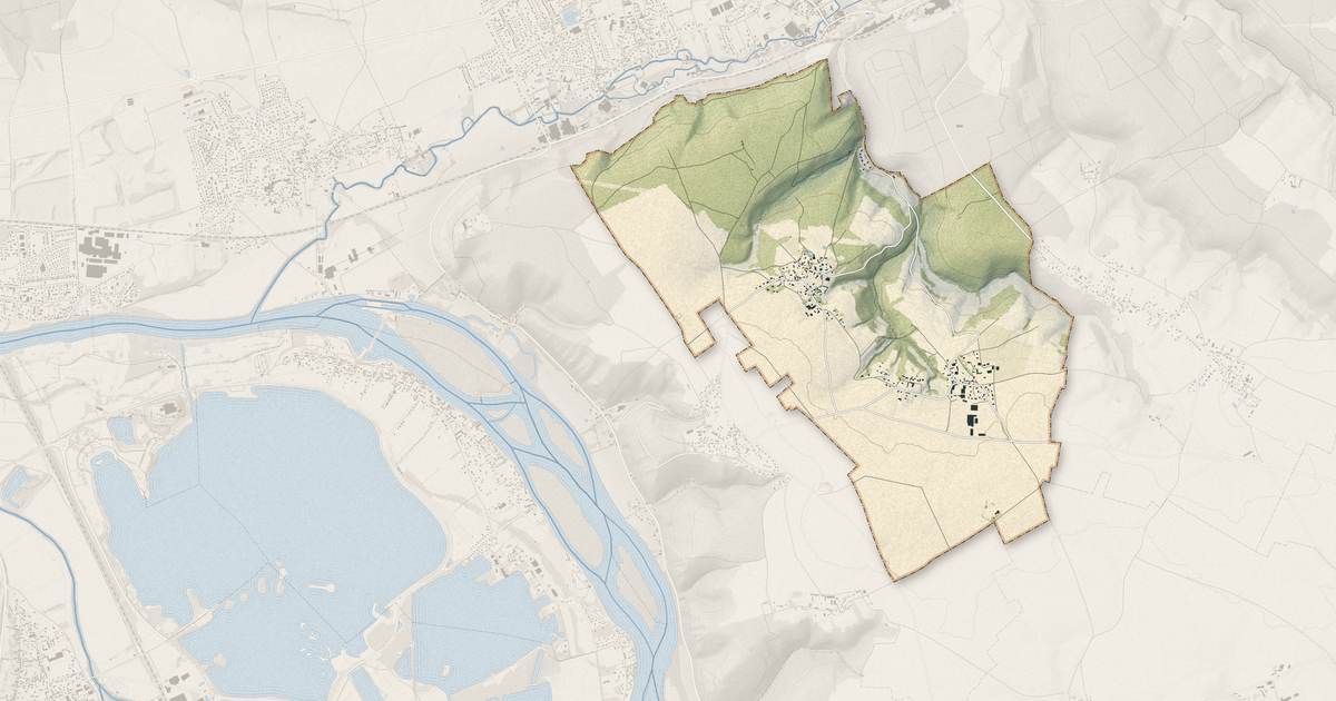 Portrait cartographique de Flipou : relief, eau, forêts, bâti et voies, calculés à partir des données de l'IGN