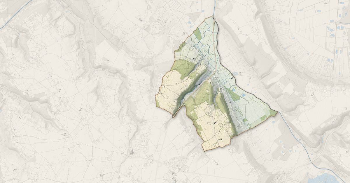 Portrait cartographique de Foulbec : relief, eau, forêts, bâti et voies, calculés à partir des données de l'IGN