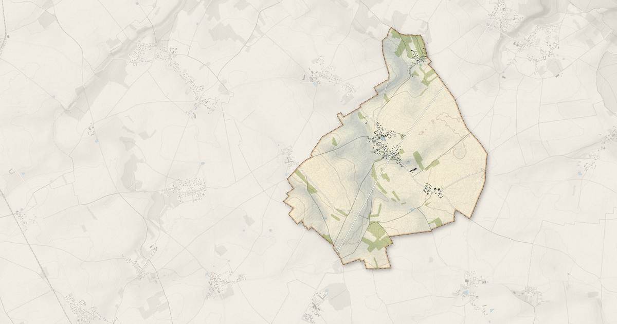 Portrait cartographique de Fresney : relief, eau, forêts, bâti et voies, calculés à partir des données de l'IGN