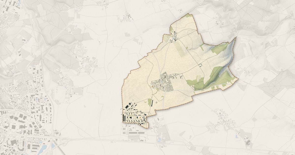 Portrait cartographique de Gauciel : relief, eau, forêts, bâti et voies, calculés à partir des données de l'IGN