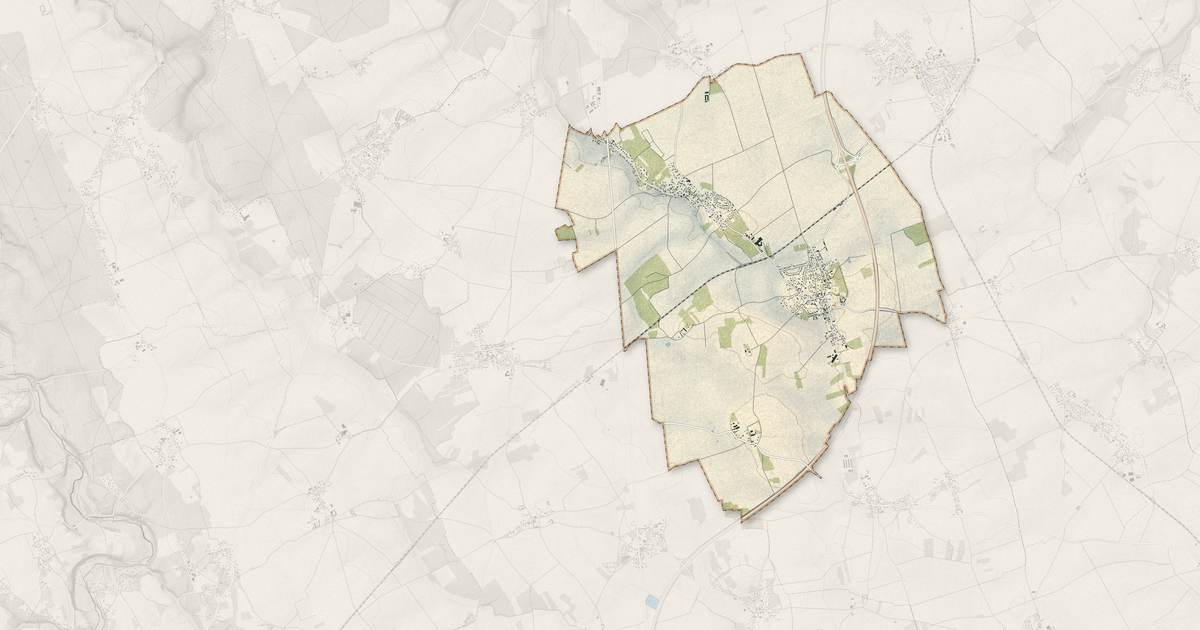 Portrait cartographique de Grossœuvre : relief, eau, forêts, bâti et voies, calculés à partir des données de l'IGN