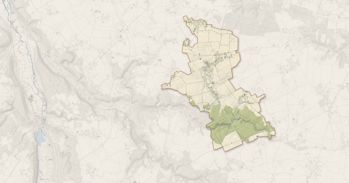 Portrait cartographique de Le Bosc du Theil : relief, eau, forêts, bâti et voies, calculés à partir des données de l'IGN