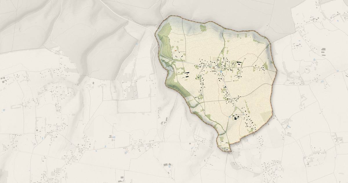 Portrait cartographique de La Haye-de-Routot : relief, eau, forêts, bâti et voies, calculés à partir des données de l'IGN