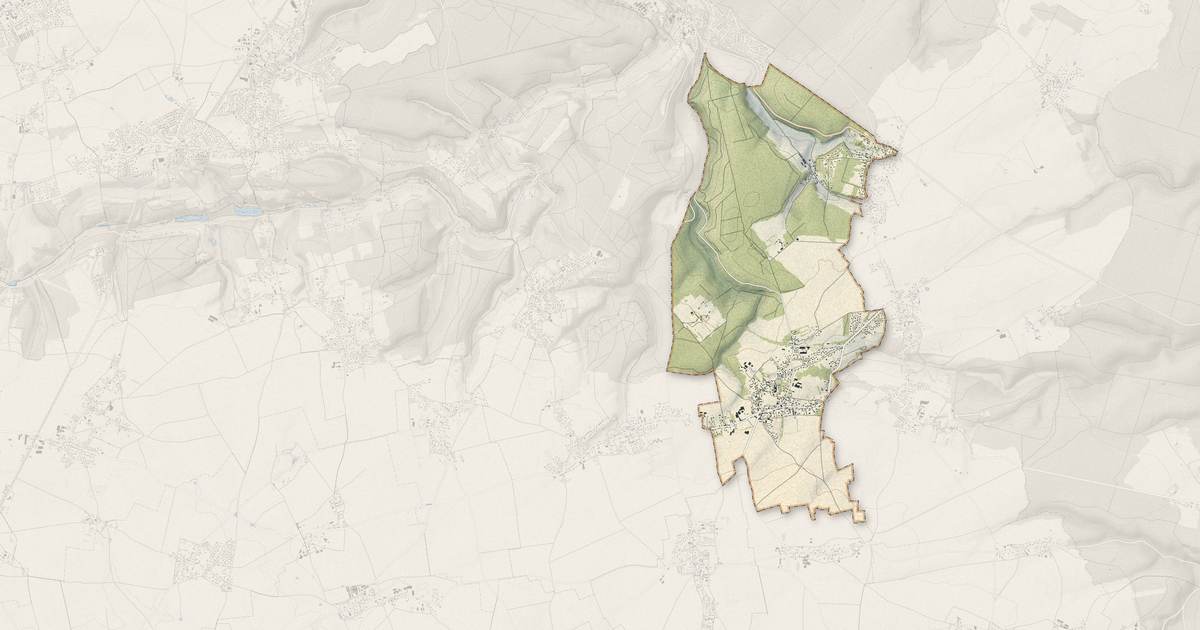 Portrait cartographique de La Haye-Malherbe : relief, eau, forêts, bâti et voies, calculés à partir des données de l'IGN