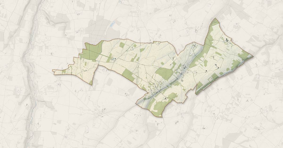 Portrait cartographique de La Haye-Saint-Sylvestre : relief, eau, forêts, bâti et voies, calculés à partir des données de l'IGN