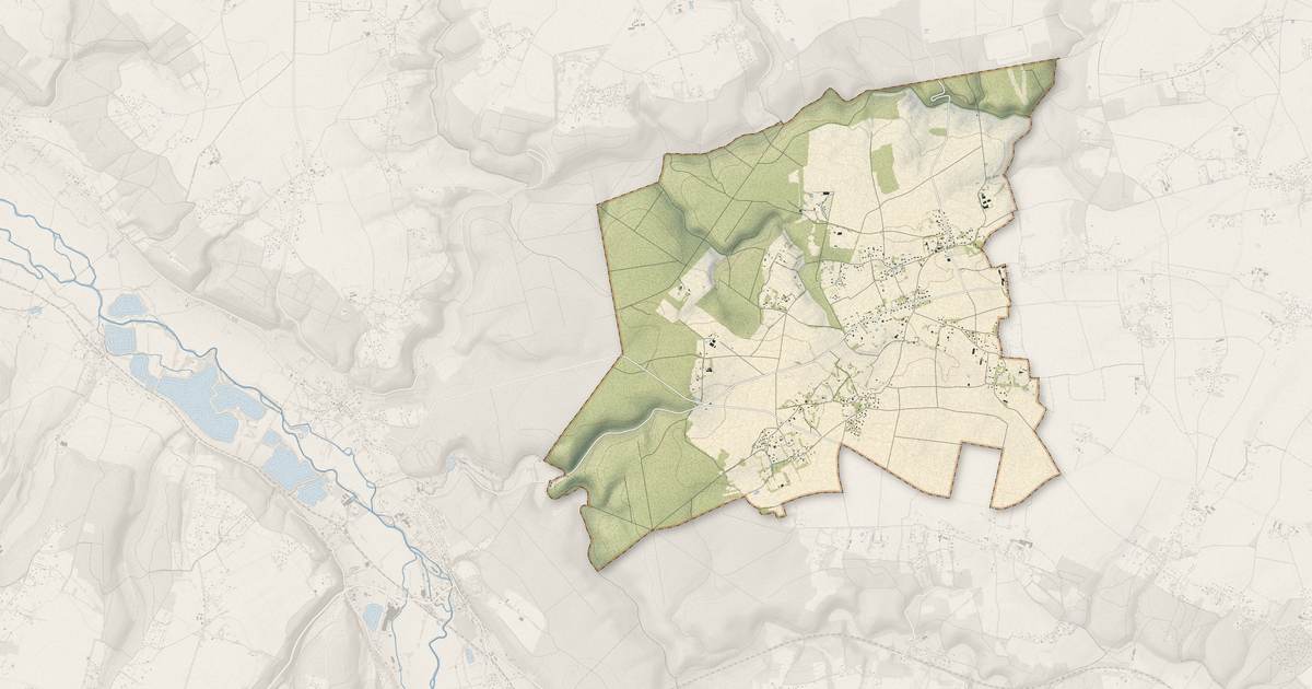 Portrait cartographique de Illeville-sur-Montfort : relief, eau, forêts, bâti et voies, calculés à partir des données de l'IGN
