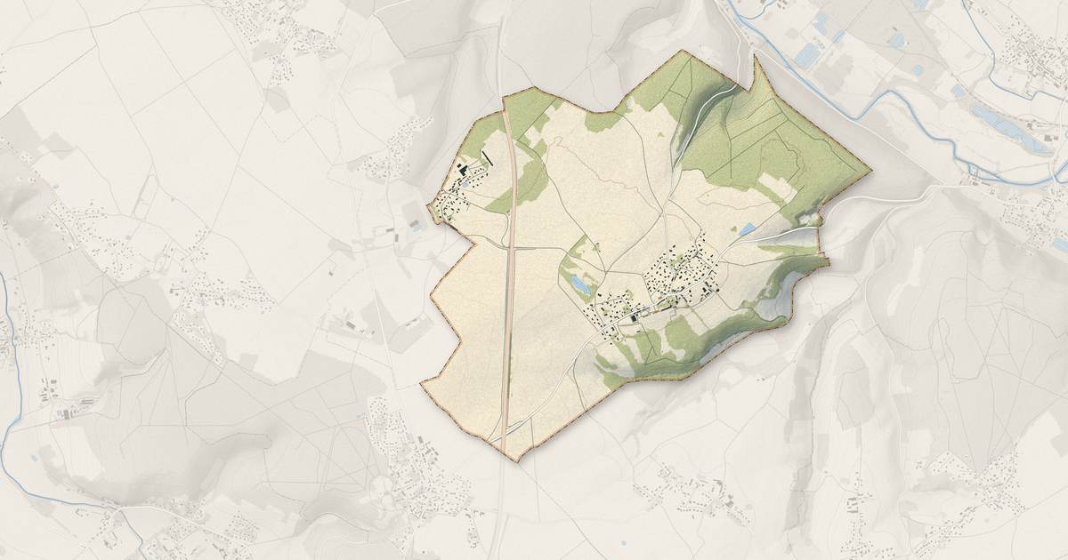 Portrait cartographique de Irreville : relief, eau, forêts, bâti et voies, calculés à partir des données de l'IGN