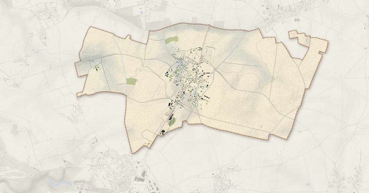 Portrait cartographique de Iville : relief, eau, forêts, bâti et voies, calculés à partir des données de l'IGN