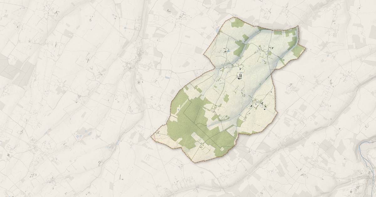 Portrait cartographique de Juignettes : relief, eau, forêts, bâti et voies, calculés à partir des données de l'IGN