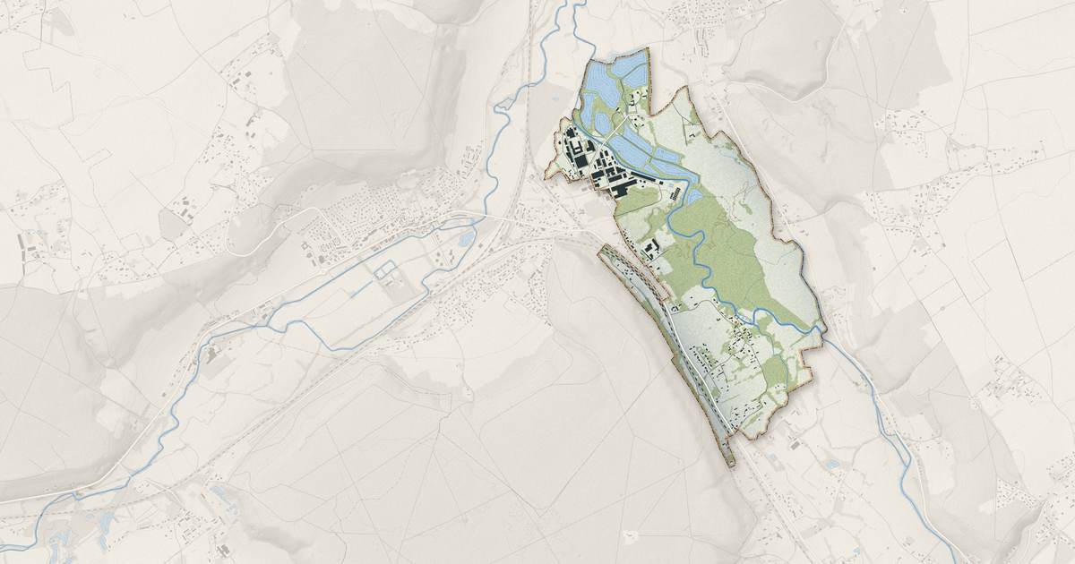 Portrait cartographique de Launay : relief, eau, forêts, bâti et voies, calculés à partir des données de l'IGN