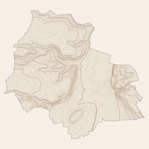 Louviers : courbes de niveau