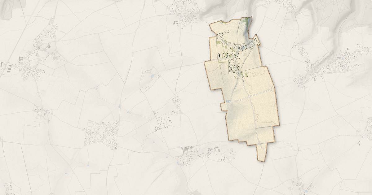 Portrait cartographique de Mandeville : relief, eau, forêts, bâti et voies, calculés à partir des données de l'IGN