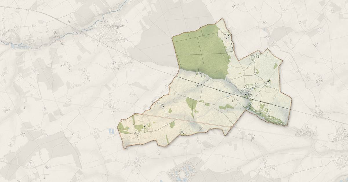 Portrait cartographique de Mandres : relief, eau, forêts, bâti et voies, calculés à partir des données de l'IGN