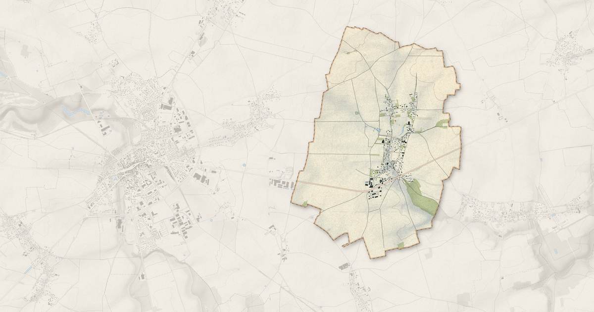 Portrait cartographique de Marbeuf : relief, eau, forêts, bâti et voies, calculés à partir des données de l'IGN