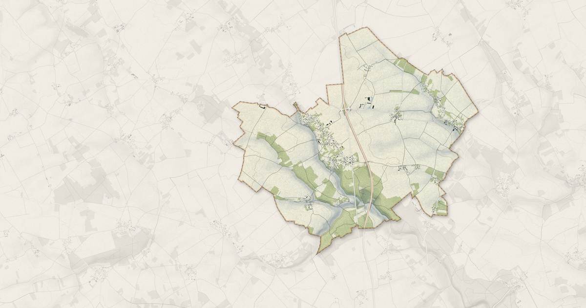 Portrait cartographique de Marcilly-la-Campagne : relief, eau, forêts, bâti et voies, calculés à partir des données de l'IGN