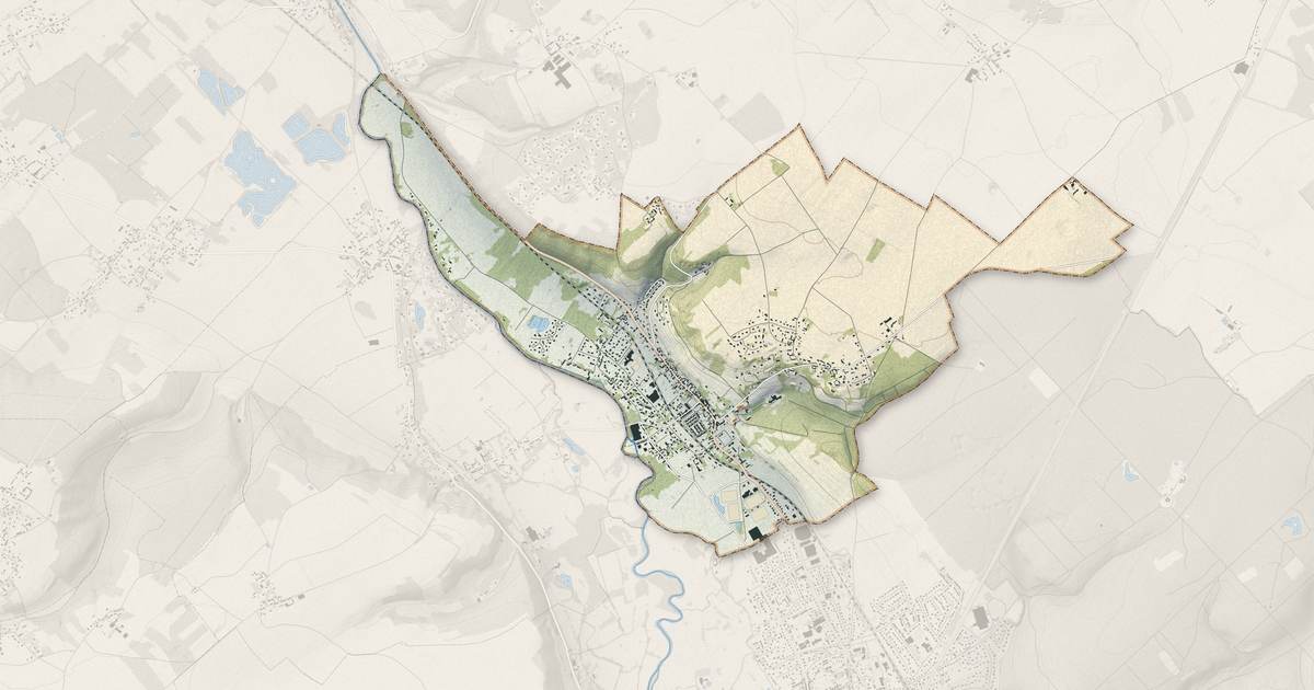 Portrait cartographique de Ménilles : relief, eau, forêts, bâti et voies, calculés à partir des données de l'IGN