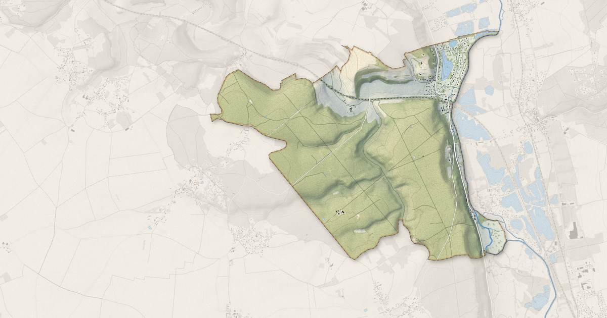 Portrait cartographique de Merey : relief, eau, forêts, bâti et voies, calculés à partir des données de l'IGN
