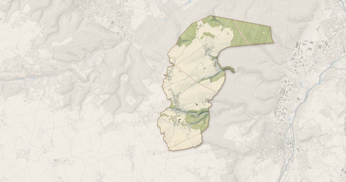 Portrait cartographique de Terres de Bord : relief, eau, forêts, bâti et voies, calculés à partir des données de l'IGN