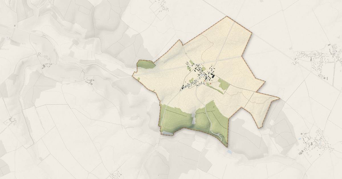 Portrait cartographique de Mouflaines : relief, eau, forêts, bâti et voies, calculés à partir des données de l'IGN