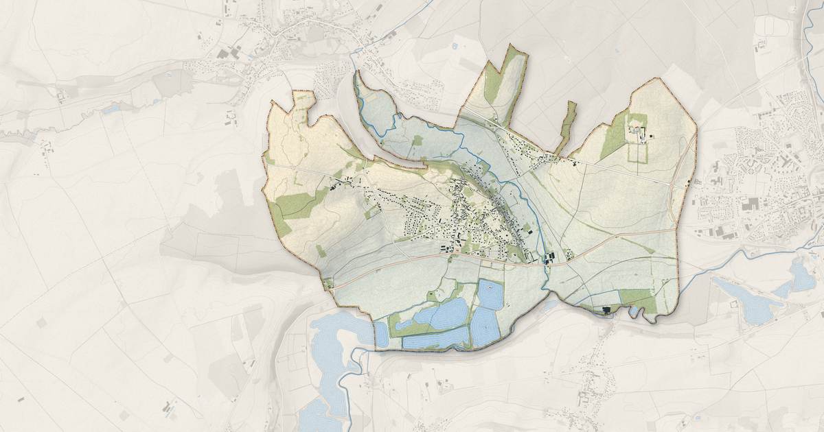 Portrait cartographique de Neaufles-Saint-Martin : relief, eau, forêts, bâti et voies, calculés à partir des données de l'IGN