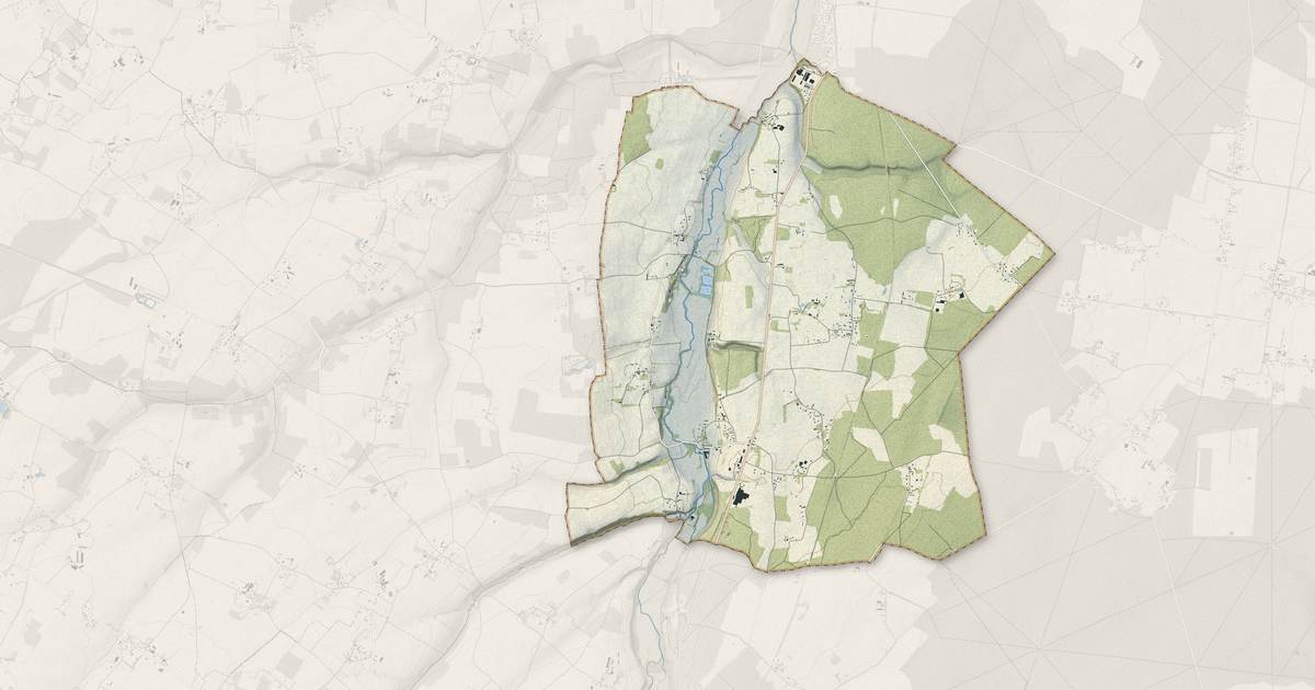 Portrait cartographique de Neaufles-Auvergny : relief, eau, forêts, bâti et voies, calculés à partir des données de l'IGN