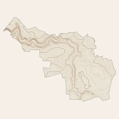 Le Neubourg : courbes de niveau