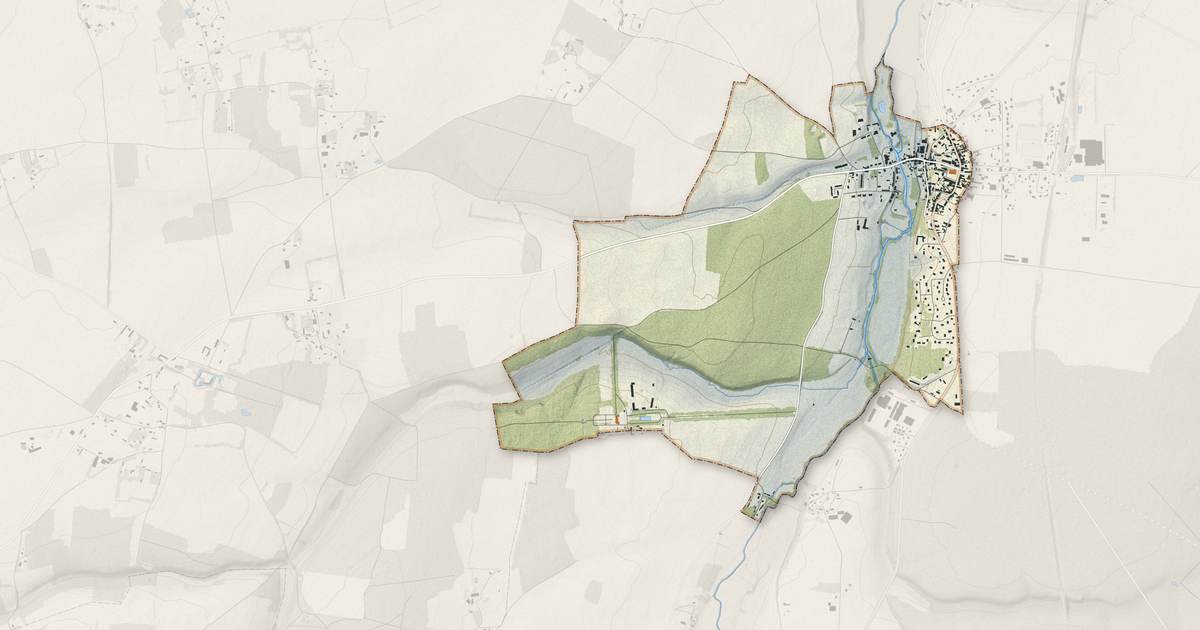Portrait cartographique de La Neuve-Lyre : relief, eau, forêts, bâti et voies, calculés à partir des données de l'IGN