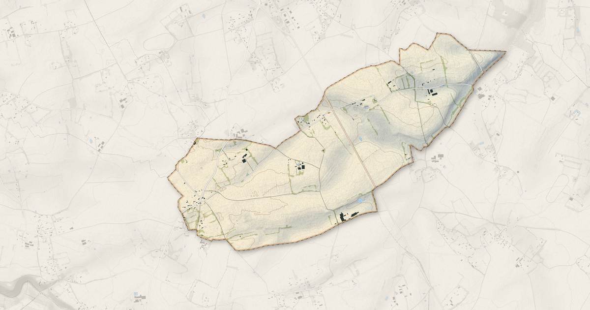 Portrait cartographique de Noards : relief, eau, forêts, bâti et voies, calculés à partir des données de l'IGN
