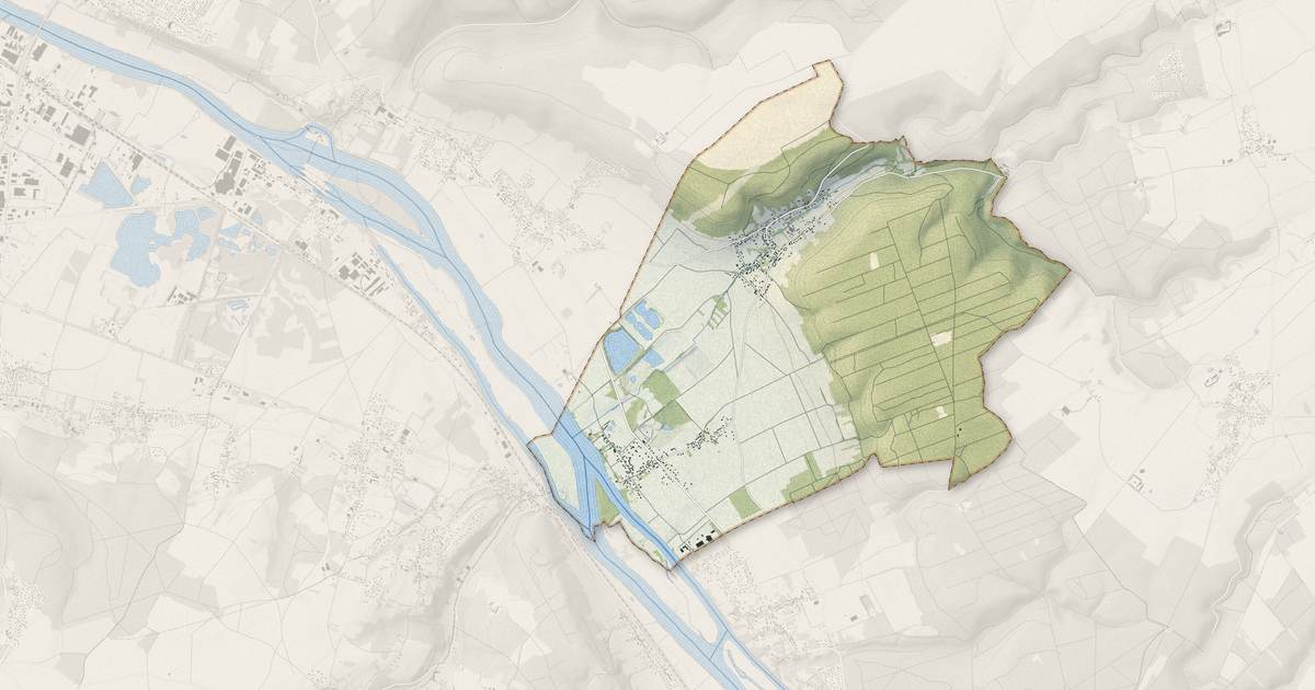 Portrait cartographique de Notre-Dame-de-l'Isle : relief, eau, forêts, bâti et voies, calculés à partir des données de l'IGN