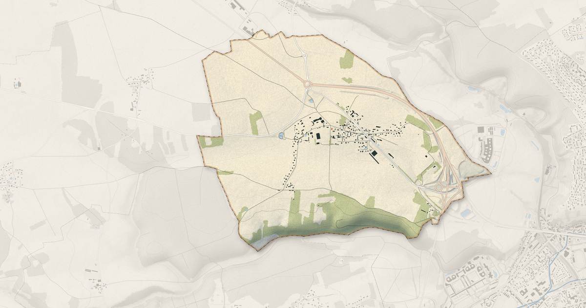 Portrait cartographique de Parville : relief, eau, forêts, bâti et voies, calculés à partir des données de l'IGN