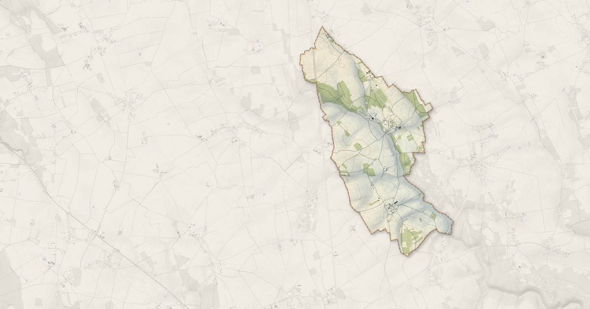 Portrait cartographique de Portes : relief, eau, forêts, bâti et voies, calculés à partir des données de l'IGN