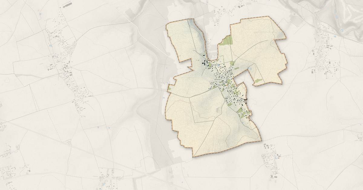 Portrait cartographique de Rouge-Perriers : relief, eau, forêts, bâti et voies, calculés à partir des données de l'IGN