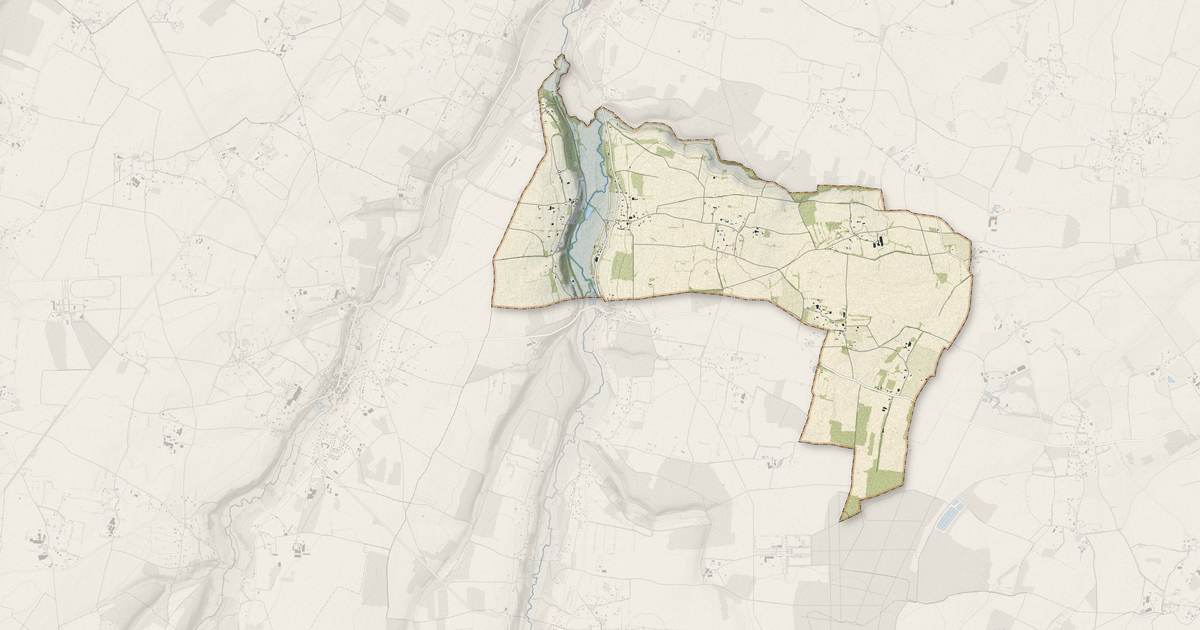 Portrait cartographique de Saint-Agnan-de-Cernières : relief, eau, forêts, bâti et voies, calculés à partir des données de l'IGN