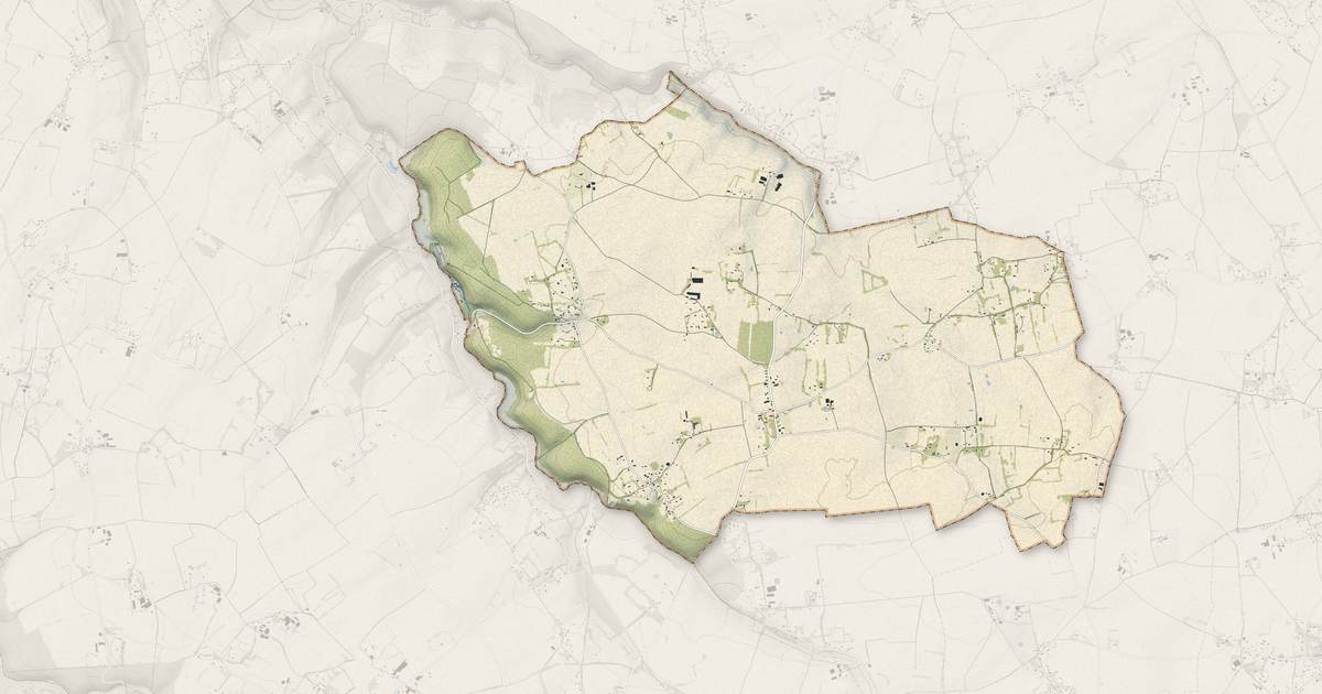 Portrait cartographique de Saint-Aubin-de-Scellon : relief, eau, forêts, bâti et voies, calculés à partir des données de l'IGN