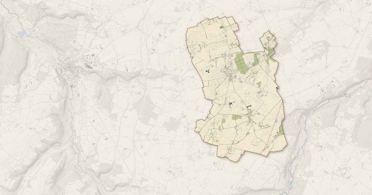 Portrait cartographique de Saint-Aubin-du-Thenney : relief, eau, forêts, bâti et voies, calculés à partir des données de l'IGN