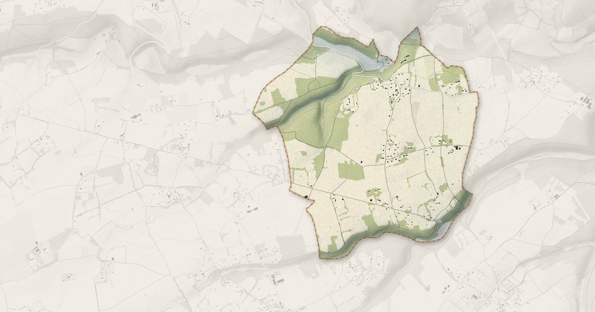 Portrait cartographique de Saint-Benoît-des-Ombres : relief, eau, forêts, bâti et voies, calculés à partir des données de l'IGN