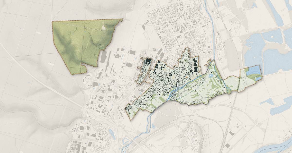 Portrait cartographique de Le Vaudreuil : relief, eau, forêts, bâti et voies, calculés à partir des données de l'IGN
