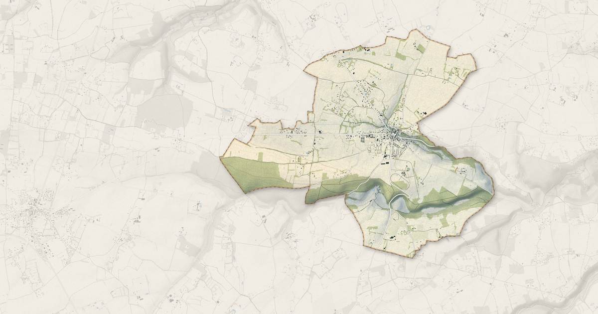Portrait cartographique de Saint-Georges-du-Vièvre : relief, eau, forêts, bâti et voies, calculés à partir des données de l'IGN