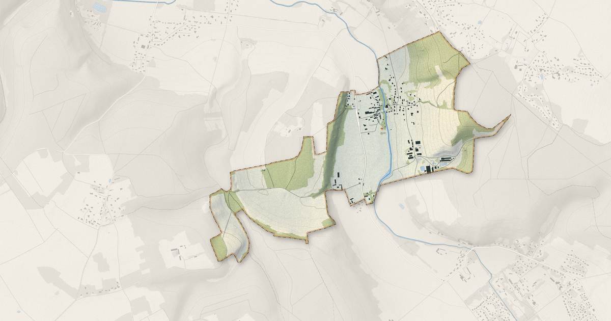 Portrait cartographique de Saint-Germain-des-Angles : relief, eau, forêts, bâti et voies, calculés à partir des données de l'IGN