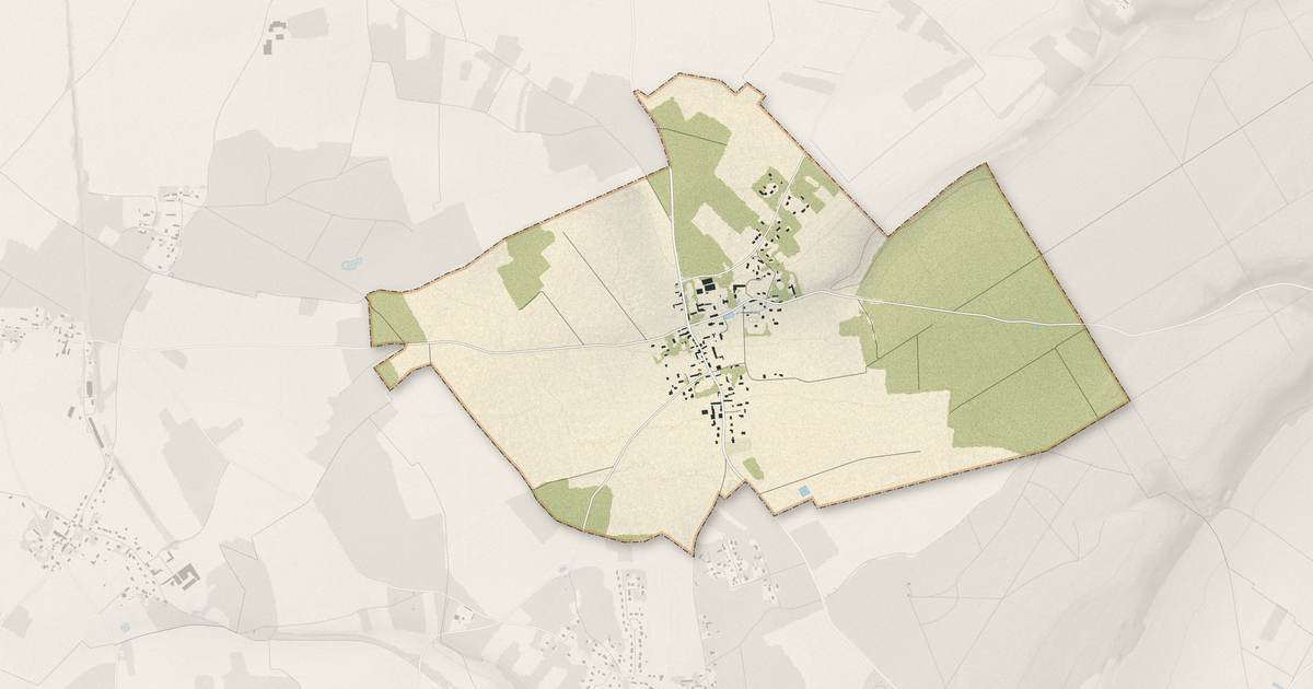 Portrait cartographique de Saint-Laurent-des-Bois : relief, eau, forêts, bâti et voies, calculés à partir des données de l'IGN