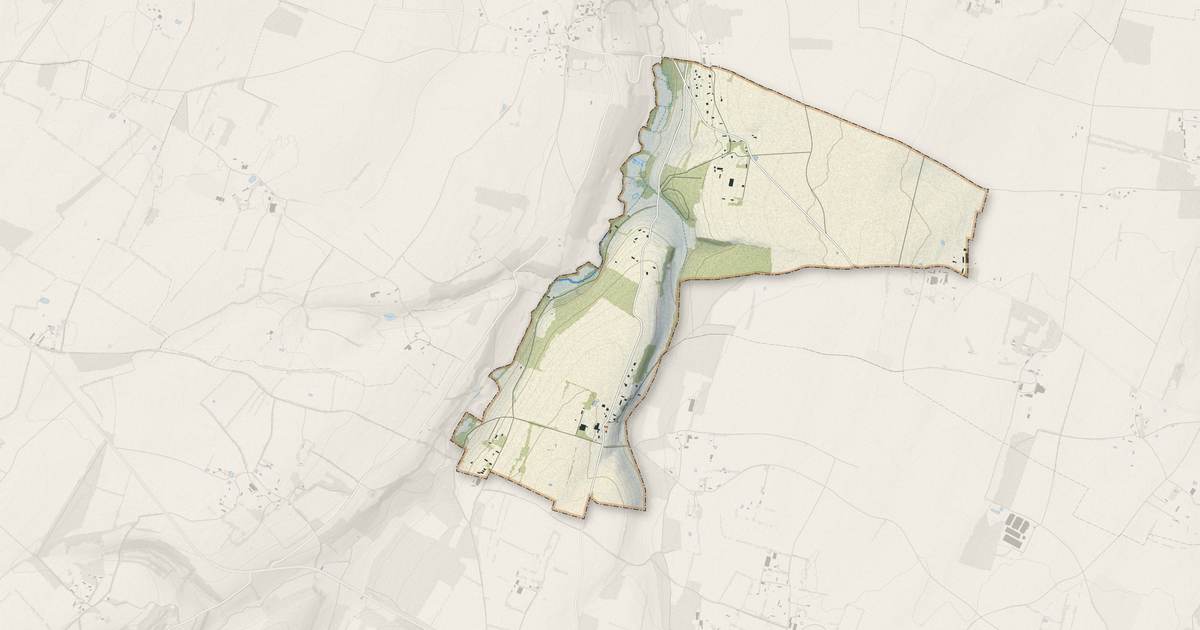 Portrait cartographique de Saint-Laurent-du-Tencement : relief, eau, forêts, bâti et voies, calculés à partir des données de l'IGN