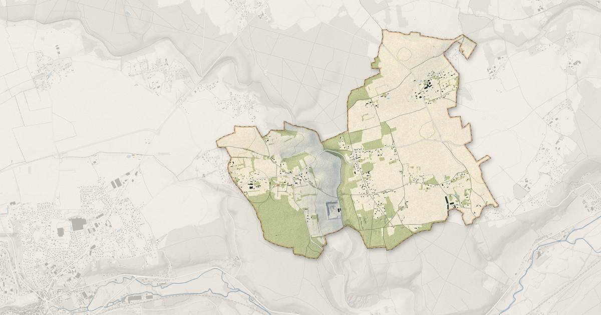 Portrait cartographique de Saint-Léger-de-Rôtes : relief, eau, forêts, bâti et voies, calculés à partir des données de l'IGN