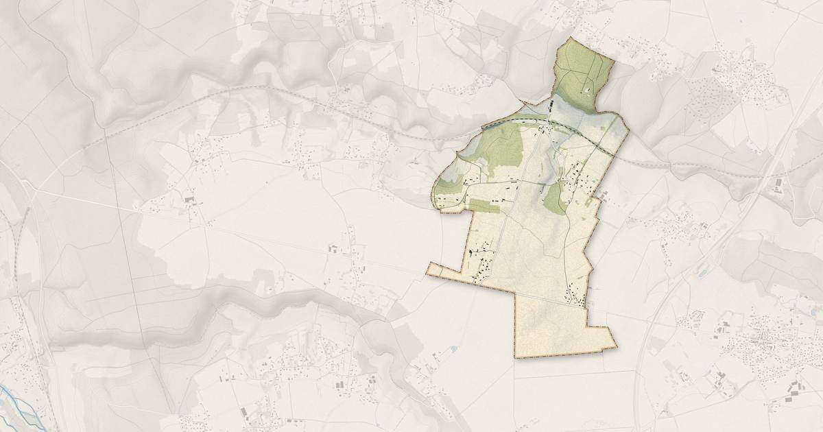 Portrait cartographique de Saint-Léger-du-Gennetey : relief, eau, forêts, bâti et voies, calculés à partir des données de l'IGN