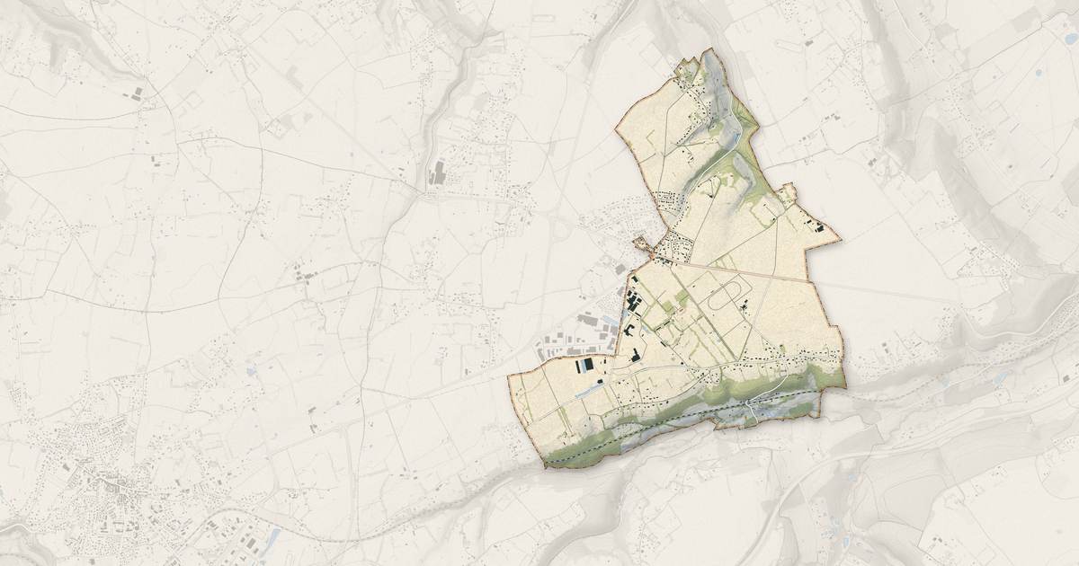 Portrait cartographique de Saint-Maclou : relief, eau, forêts, bâti et voies, calculés à partir des données de l'IGN
