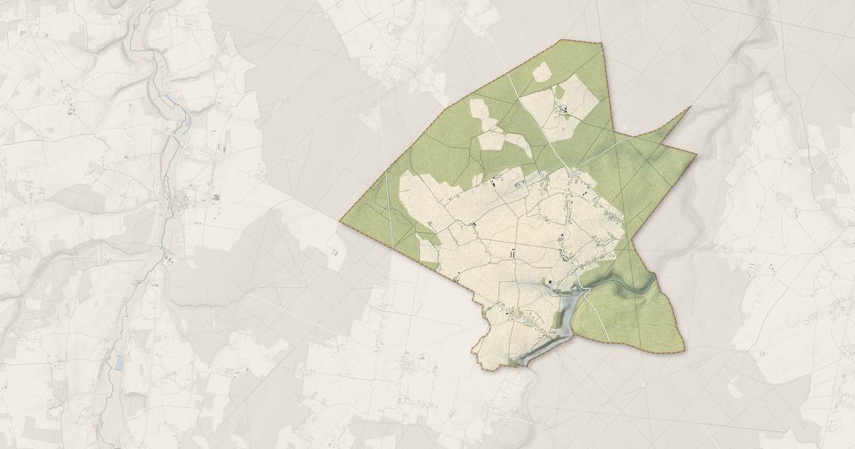 Portrait cartographique de Le Lesme : relief, eau, forêts, bâti et voies, calculés à partir des données de l'IGN