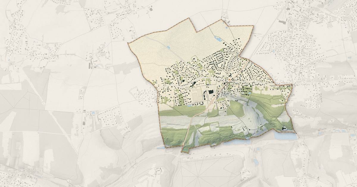 Portrait cartographique de Saint-Pierre-des-Fleurs : relief, eau, forêts, bâti et voies, calculés à partir des données de l'IGN