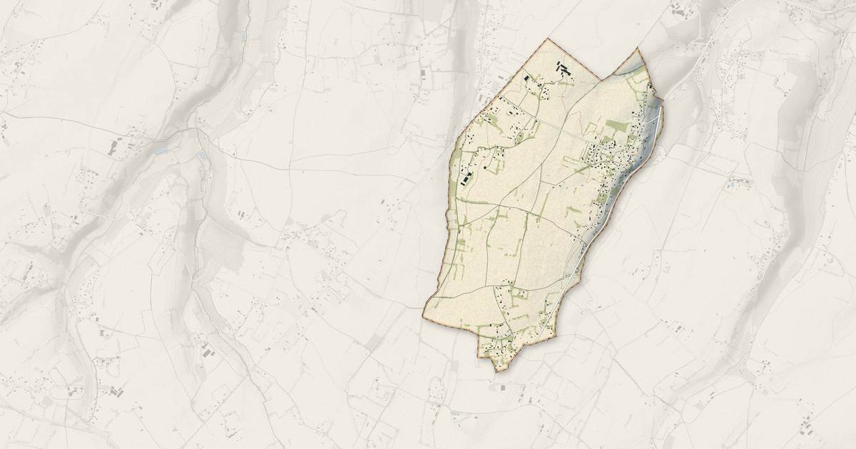Portrait cartographique de Saint-Symphorien : relief, eau, forêts, bâti et voies, calculés à partir des données de l'IGN