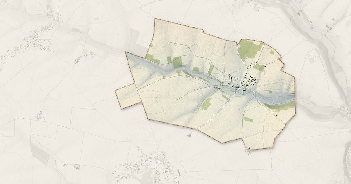 Portrait cartographique de Sancourt : relief, eau, forêts, bâti et voies, calculés à partir des données de l'IGN